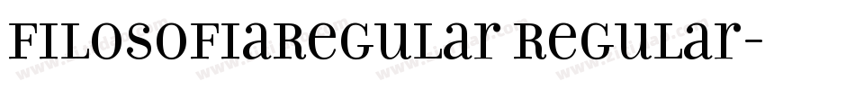FilosofiaRegular Regular字体转换